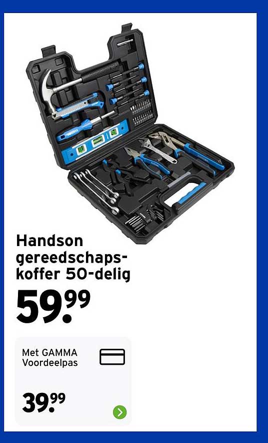 Handson gereedschapskoffer 50-delig