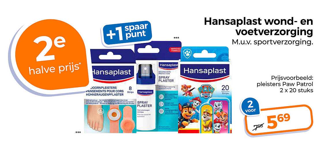 Hansaplast wond- en voetverzorging 2e halve prijs