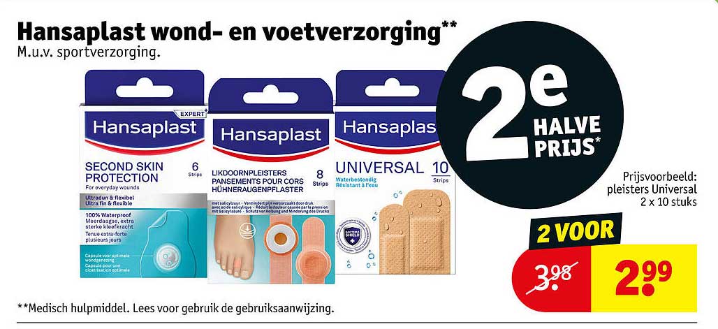 Hansaplast wond- en voetverzorging** 2e halve prijs*