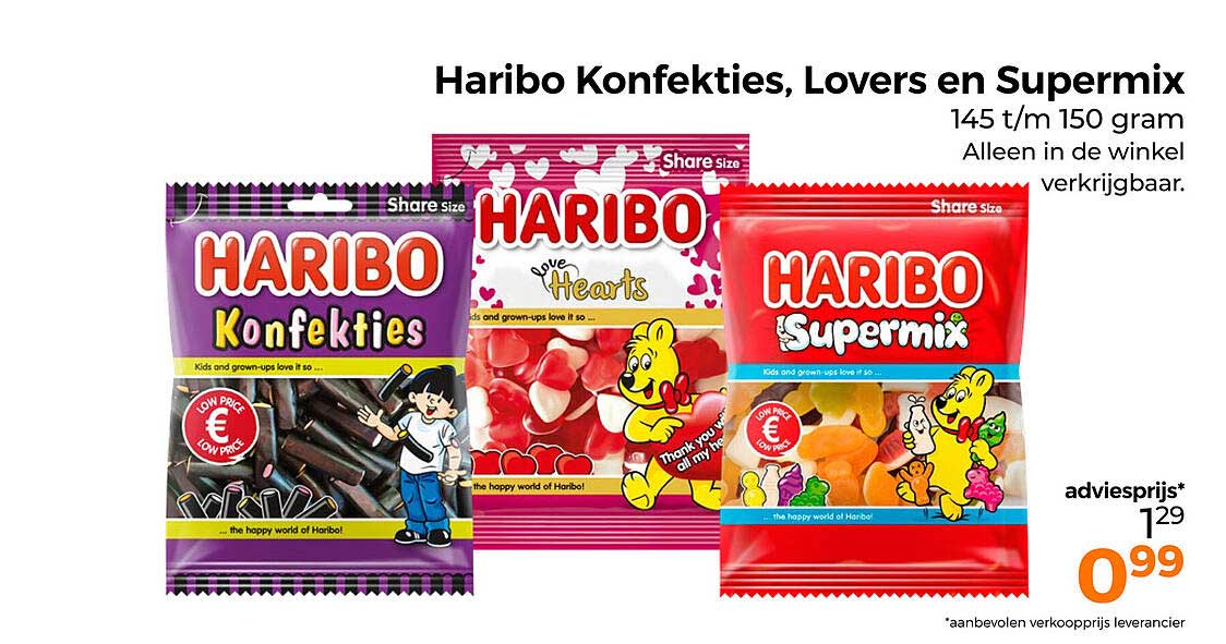 Haribo Konfekties, Lovers en Supermix