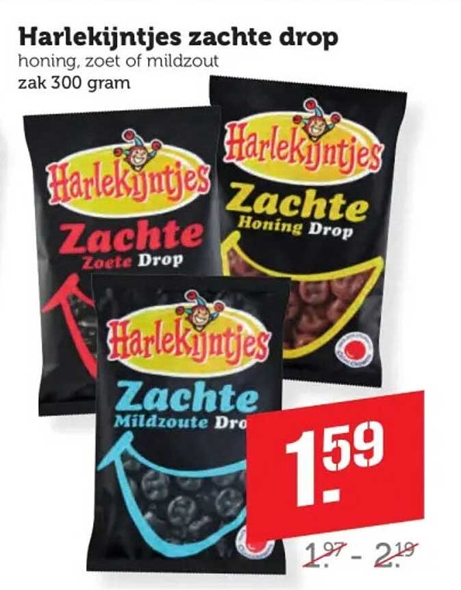 Harlekijntjes zachte drop