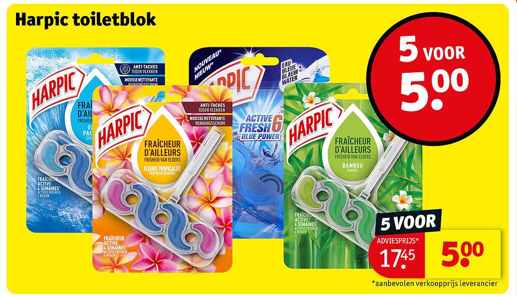 Harpic toiletblok 5 voor 5.00