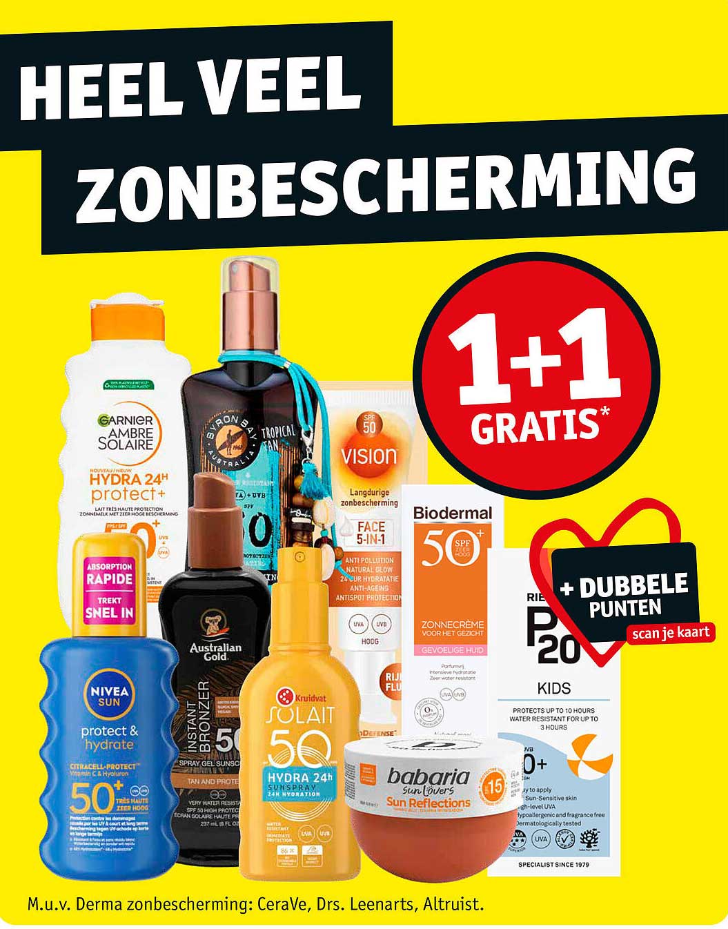 HEEL VEEL ZONBESCHERMING 1+1 GRATIS*