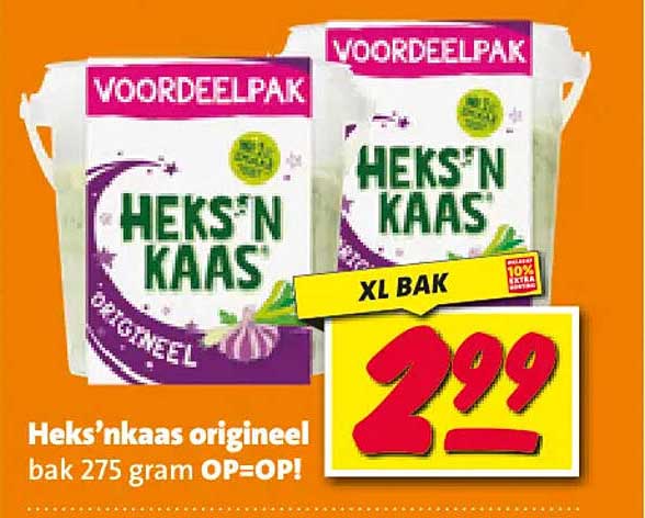 Heks’nkaas origineel bak 275 gram OP=OP! XL BAK