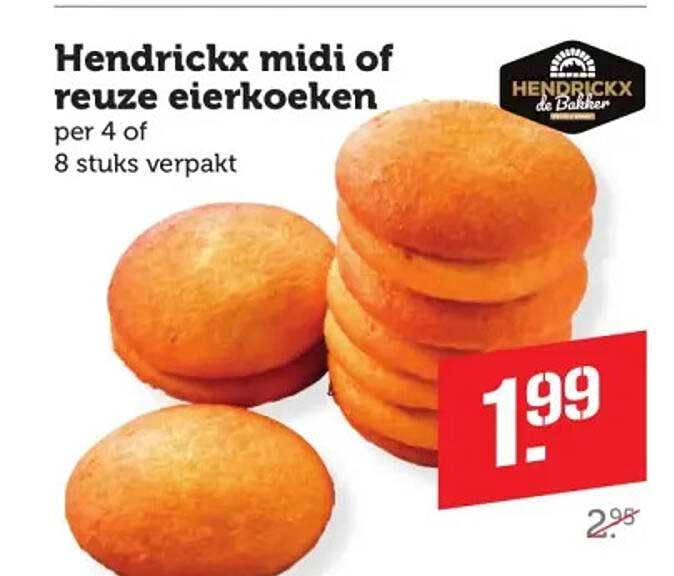 Hendrickx midi of reuze eierkoeken