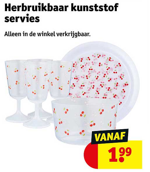 Herbruikbaar kunststof servies