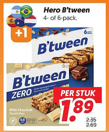 Hero B'tween 4- of 6-pack. +1