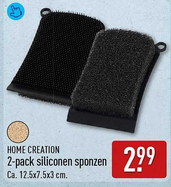 HOME CREATION 2-pack siliconen sponzen