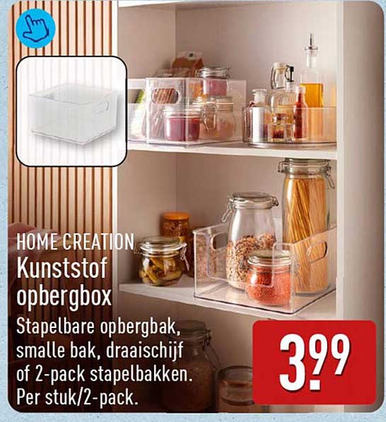 HOME CREATION Kunststof opbergbox