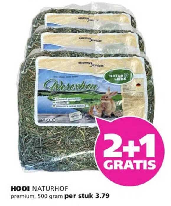 HOOI NATURHOE premium, 500 gram per stuk 2+1 GRATIS