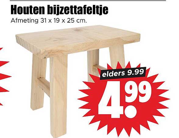 Houten bijzettafeltje