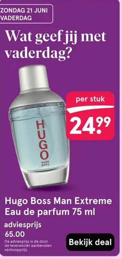 Hugo Boss Man Extreme Eau de parfum 75 ml