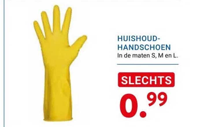 HUISHOUD-HANDSCHOEN In de maten S, M en L. SLECHTS