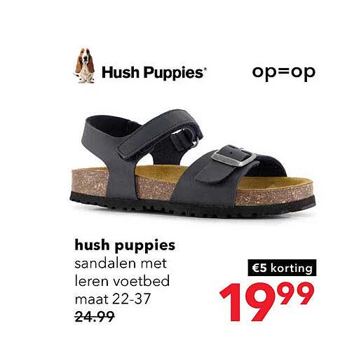 hush puppies sandalen met leren voetbed maat 22-37
