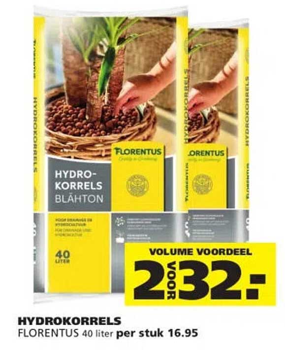 HYDROKORRELS FLORENTUS 40 liter per stuk 16.95 VOLUME VOORDEEL 2 voor 32,-