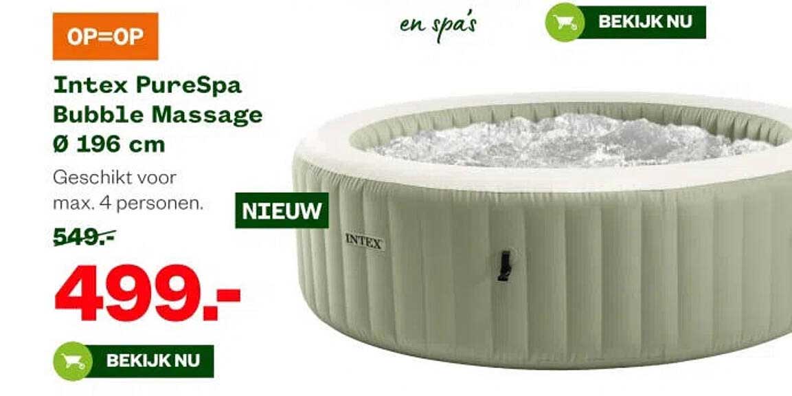 Intex PureSpa Bubble Massage Ø 196 cm