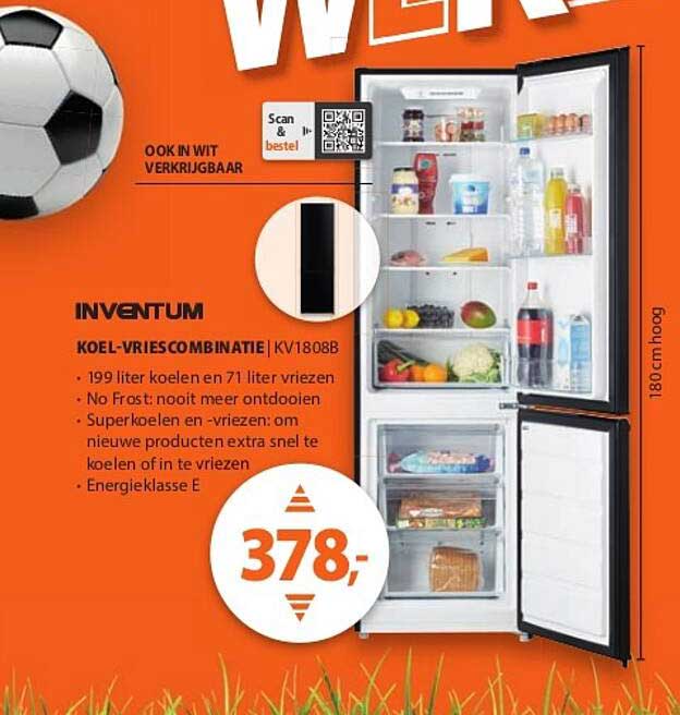 INVENTUM KOEL-VRIESCOMBINATIE | KV1808B