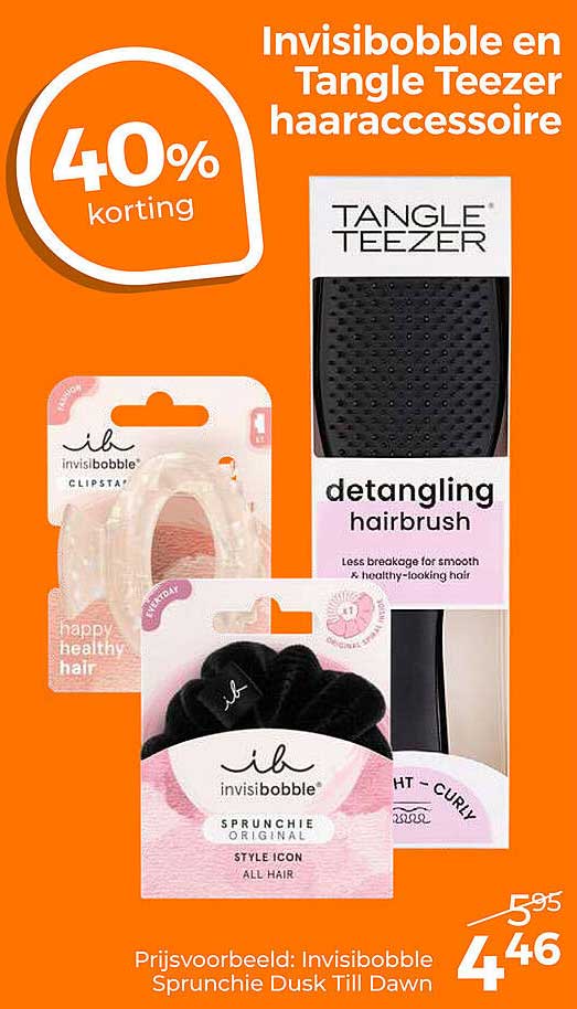 Invisibobble en Tangle Teezer haaraccessoire