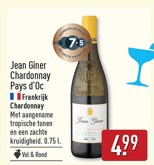 Jean Giner Chardonnay Pays d’Oc Frankrijk Chardonnay