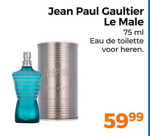 Jean Paul Gaultier Le Male 75 ml Eau de toilette voor heren.