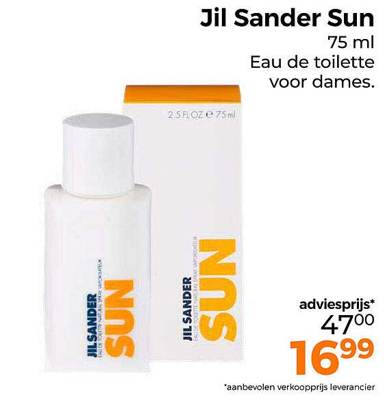 Jil Sander Sun 75 ml Eau de toilette voor dames.