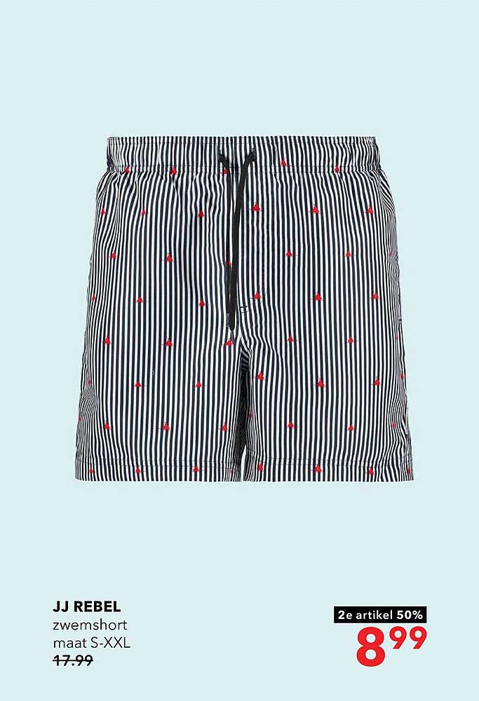 JJ REBEL zwemshort maat S-XXL 2e artikel 50%