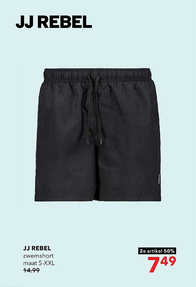 JJ REBEL zwenshort maat S-XXL 2e artikel 50%