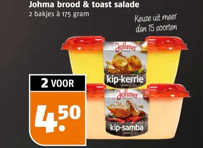 Johma brood & toast salade 2 bakjes à 175 gram