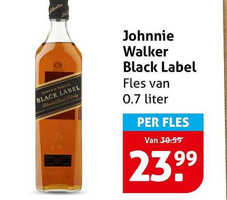 Johnnie Walker Black Label Fles van 0.7 liter PER FLES