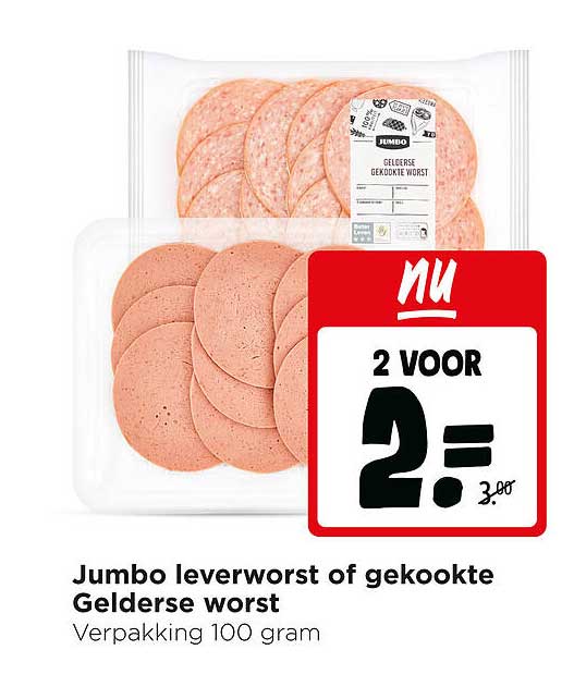Jumbo leverworst of gekookte Gelderse worst
