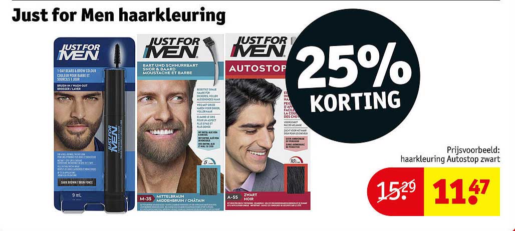 Just for Men haarkleuring 25% korting
