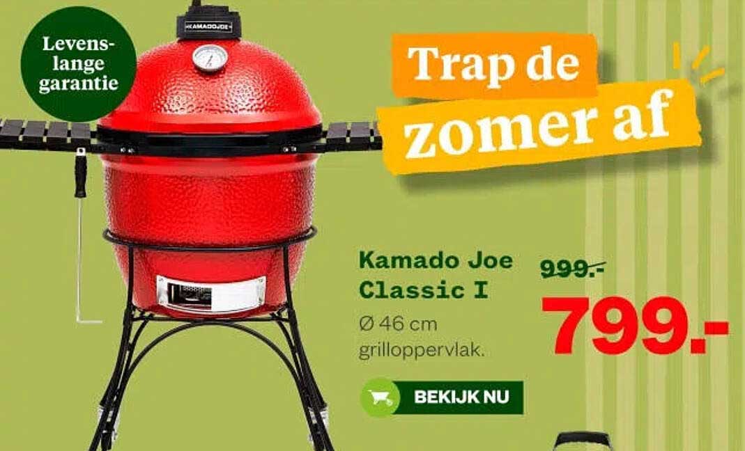 Kamado Joe Classic I Ø 46 cm grilloppervlak. BEKIJK NU