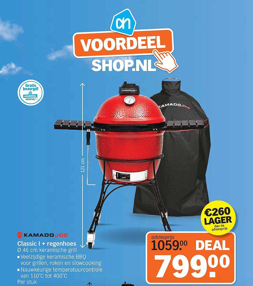 KAMADO JOE Classic I + regenhoes Ø 46 cm keramische grill