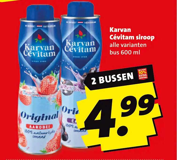 Karvan Cevitam siroop alle varianten bus 600 ml 2 bussen