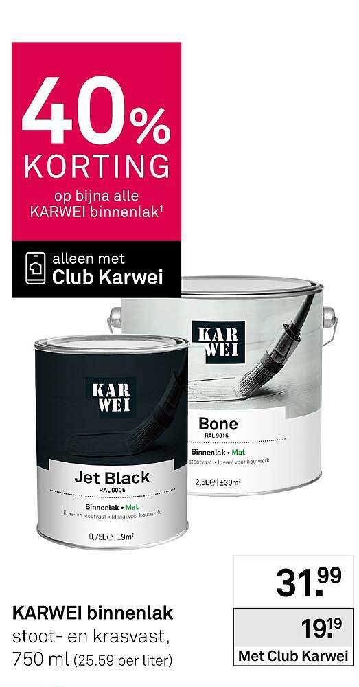 KARWEI binnenlak stoot- en krasvast, 750 ml