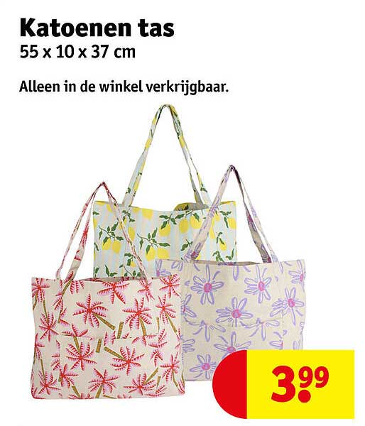 Katoenen tas 55 x 10 x 37 cm