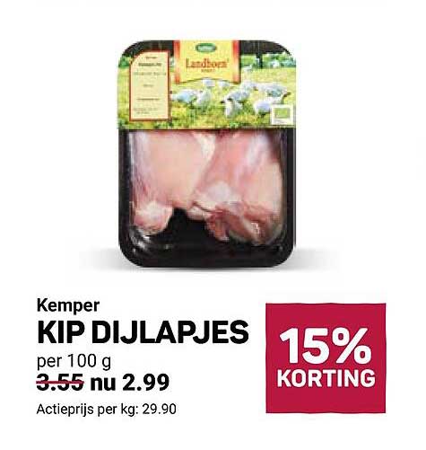 Kemper KIP DIJLAPJES 15% KORTING