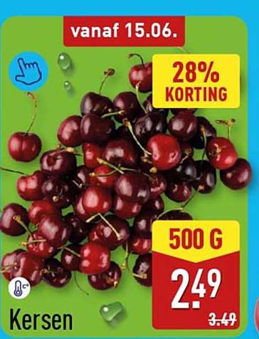 Kersen 28% korting