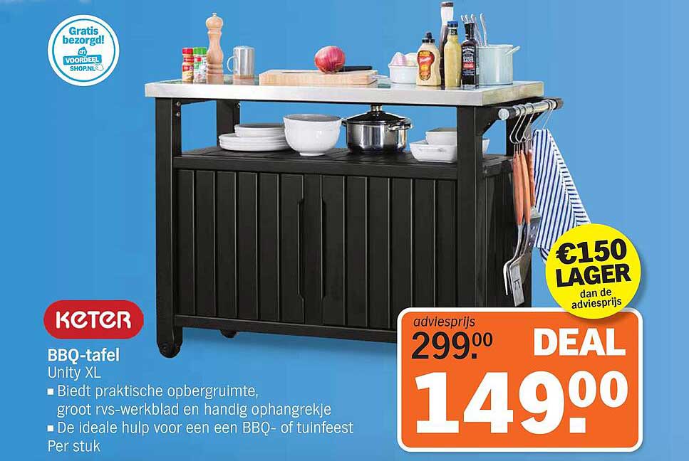 Keter BBQ-tafel Unity XL