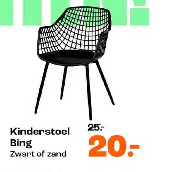 Kinderstoel Bing Zwart of zand