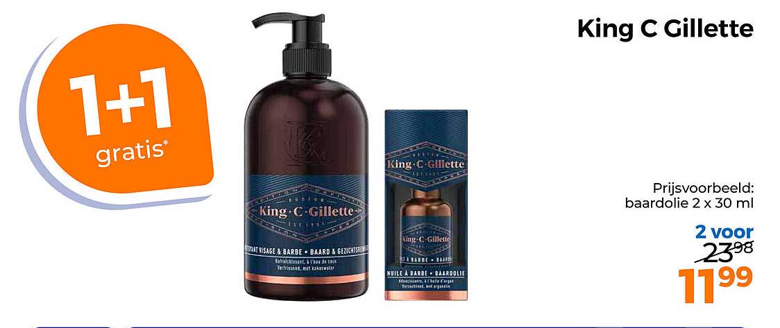 King C Gillette 1+1 gratis