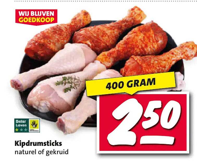 Kipdrumsticks naturel of gekruid