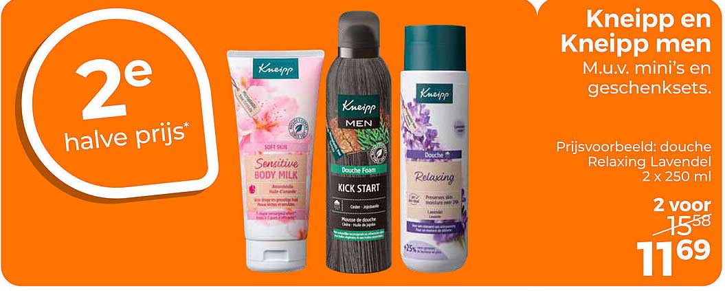 Kneipp en Kneipp men 2e halve prijs