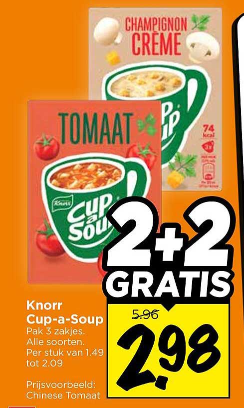 Knorr Cup-a-Soup 2+2 gratis