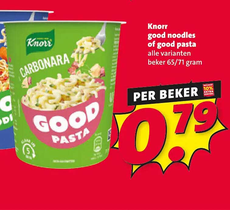 Knorr good noodles of good pasta alle varianten beker 65/71 gram