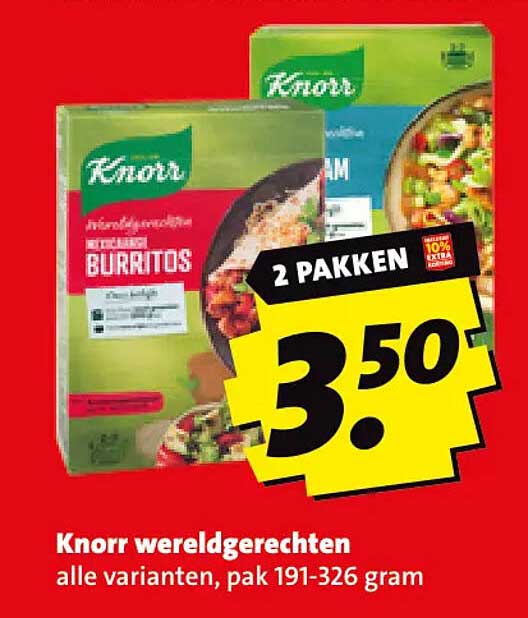 Knorr wereldgerechten alle varianten, pak 191-326 gram 2 pakken