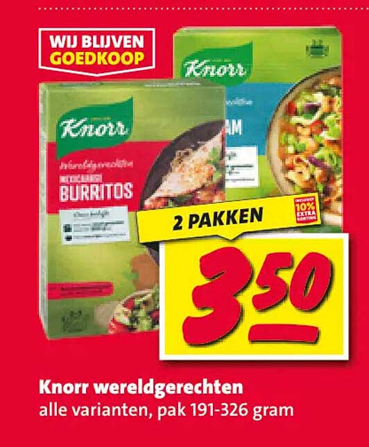Knorr wereldgerechten alle varianten, pak 191-326 gram 2 pakken