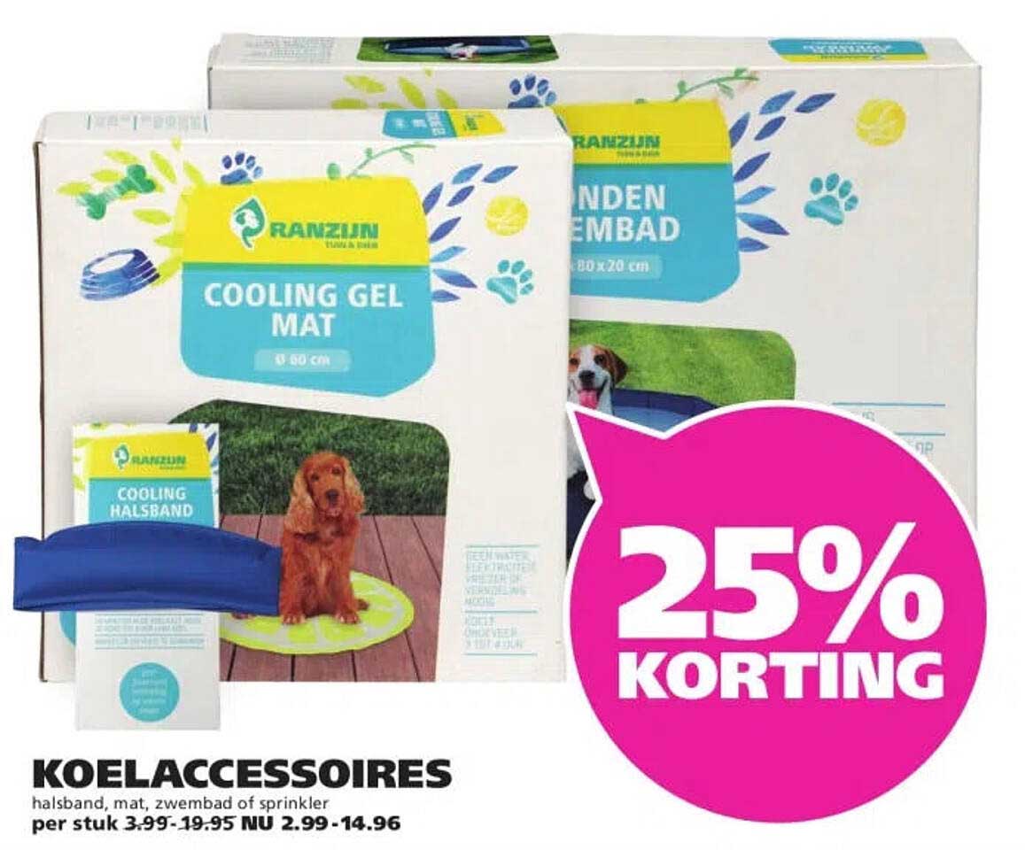 Koelaccessoires 25% korting