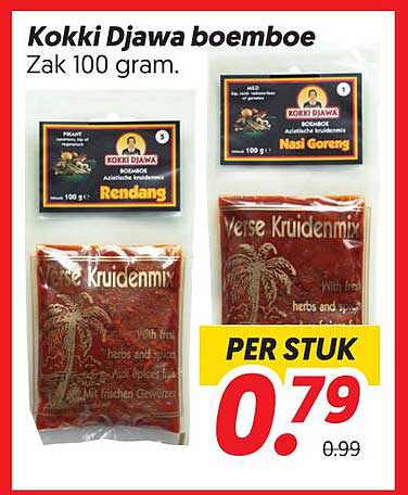 Kokki Djawa boemboe Zak 100 gram.