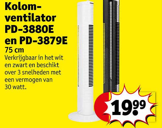Kolom-ventilator PD-3880E en PD-3879E 75 cm